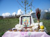 Blessing puja of the construction site of the future Monastery
