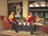 With his root guru H.E.Rigzin Dorje Rinpoche
